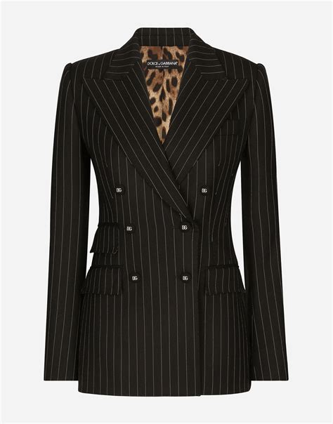 Pinstripe twill Turlington blazer in Multicolor for Women .